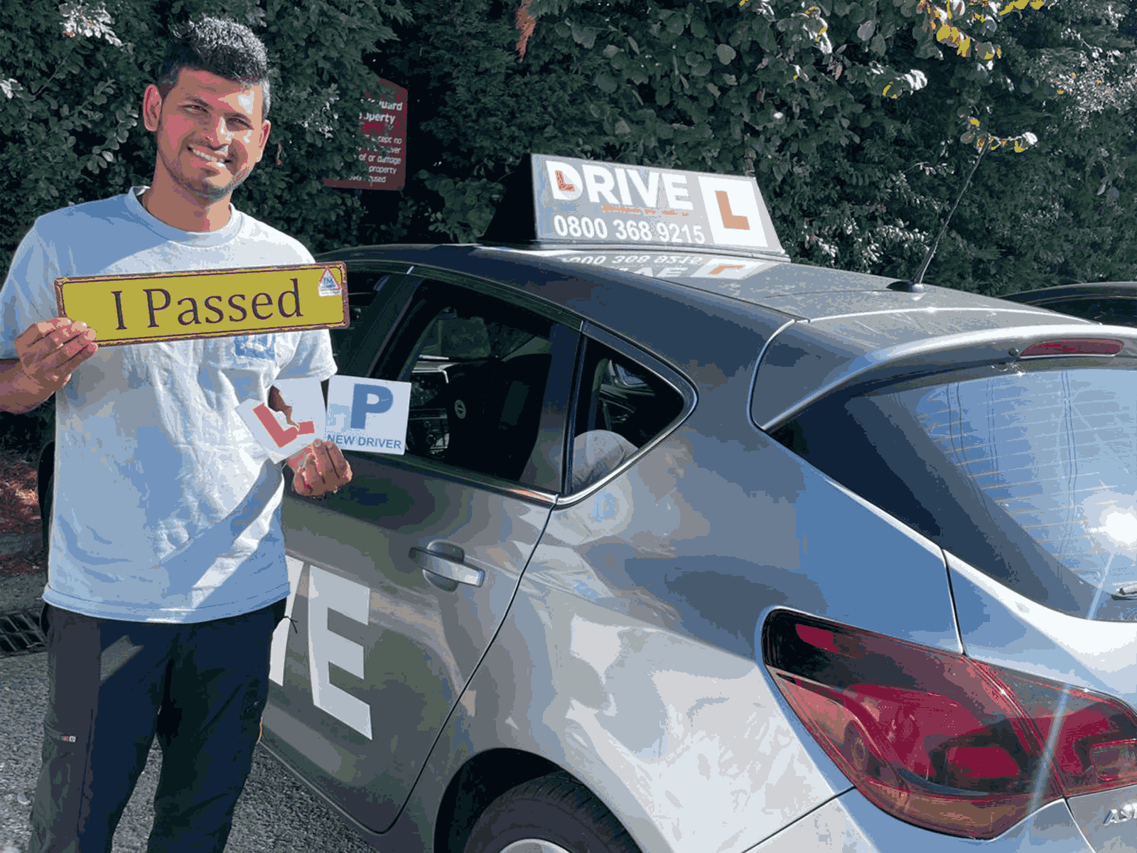 Victor after passing their driving test with JM Drive