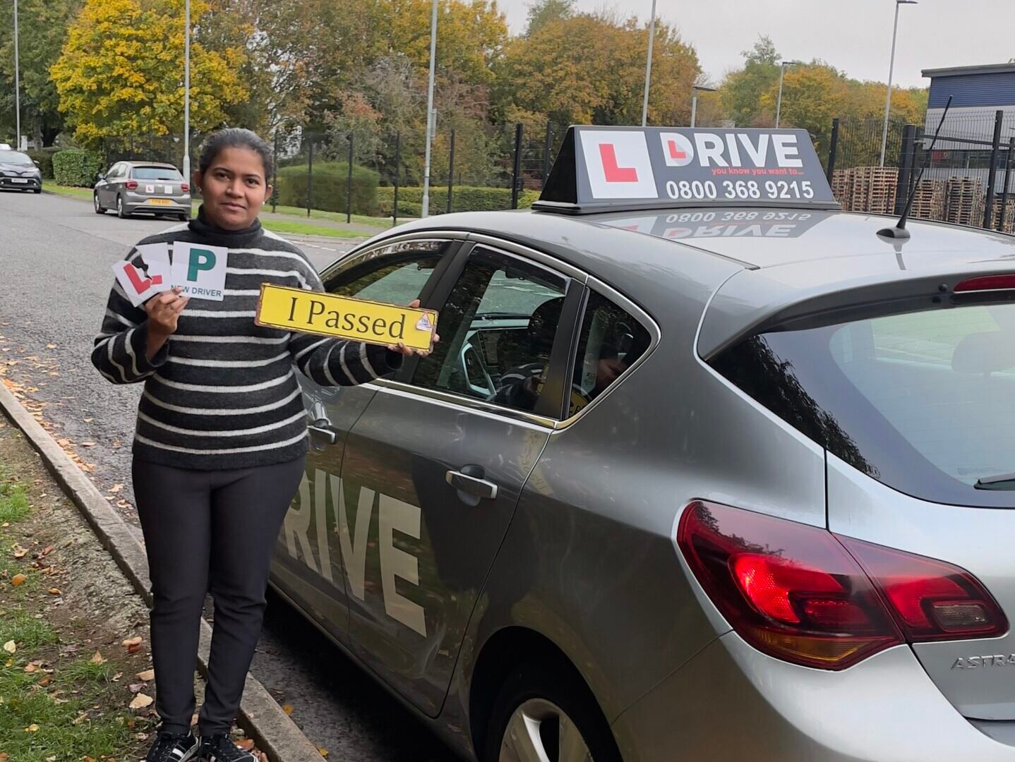 Movila after passing their driving test with JM Drive